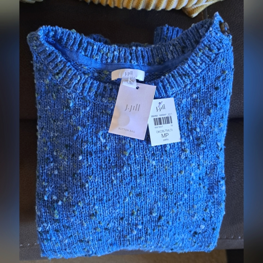 J. JILL SWEATER Long sleeves BRAND NEW size medium petite SOFT & COZY 42" chest - Picture 2 of 6